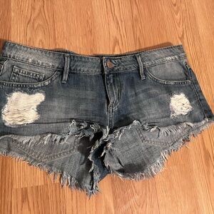 Distressed Denim Shorts